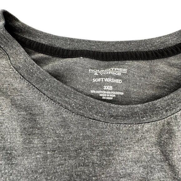 Roundtree & Yorke Softwashed Long Sleeve Front Pocket Crewneck T-Shirt Size 3XB - Picture 3 of 10